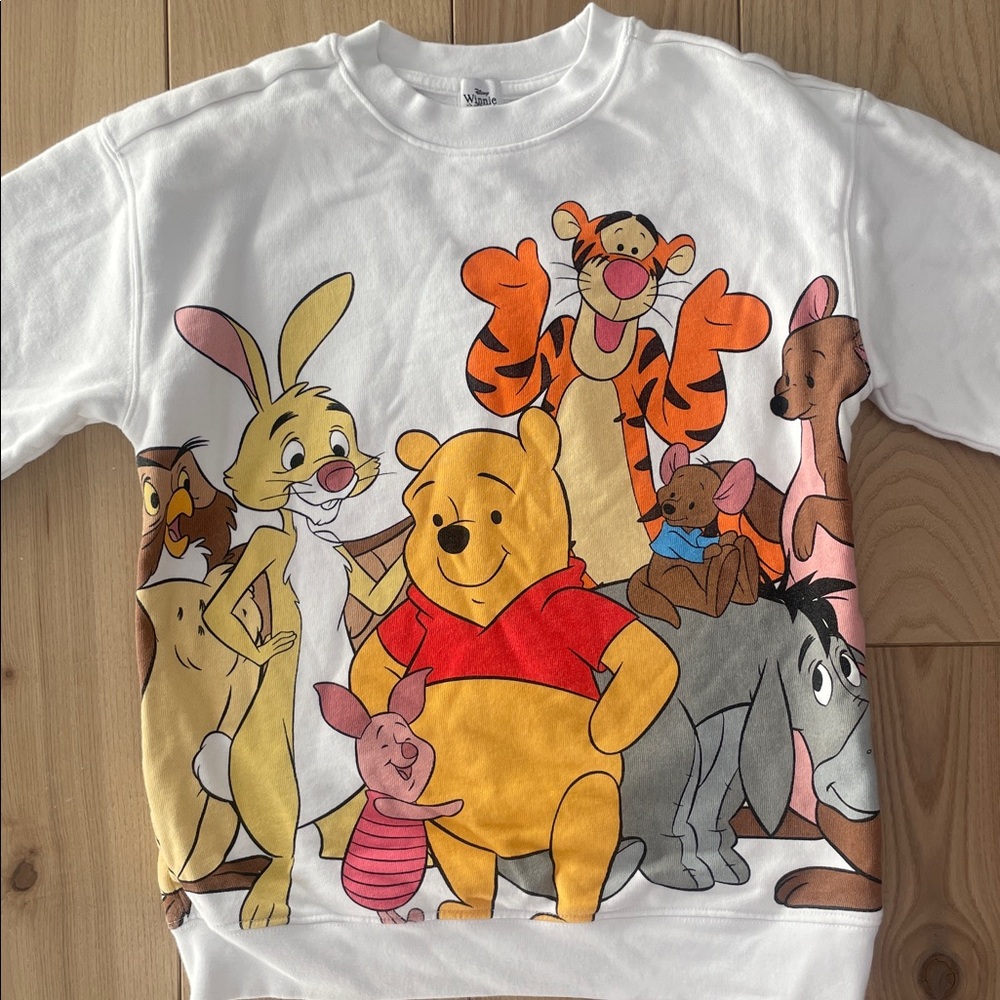 Disney Winnie the Pooh and Friends Sweatshirt with Red and Yellow Accents